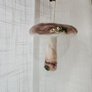 Needle Felt Mushroom Ornament
